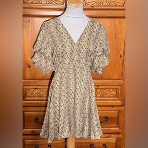 1. State Beige and Brown Swirl Dress with Pockets